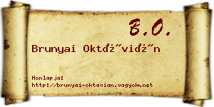Brunyai Oktávián névjegykártya